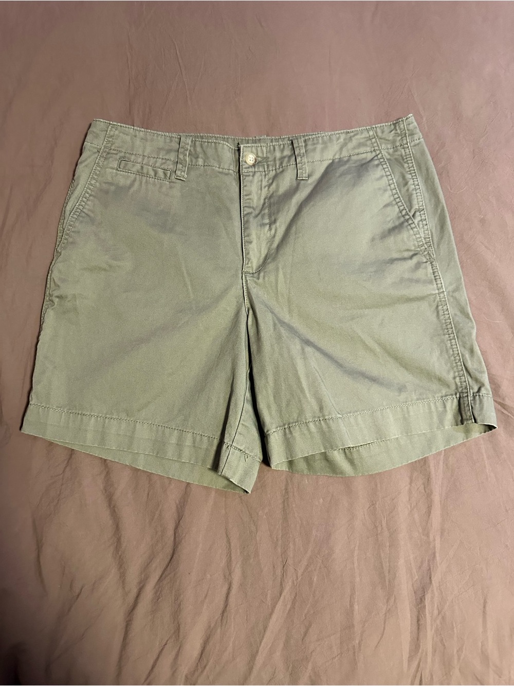 Polo Ralph Lauren Mid-Rise Flat Front Chino Shorts Sage Olive Green